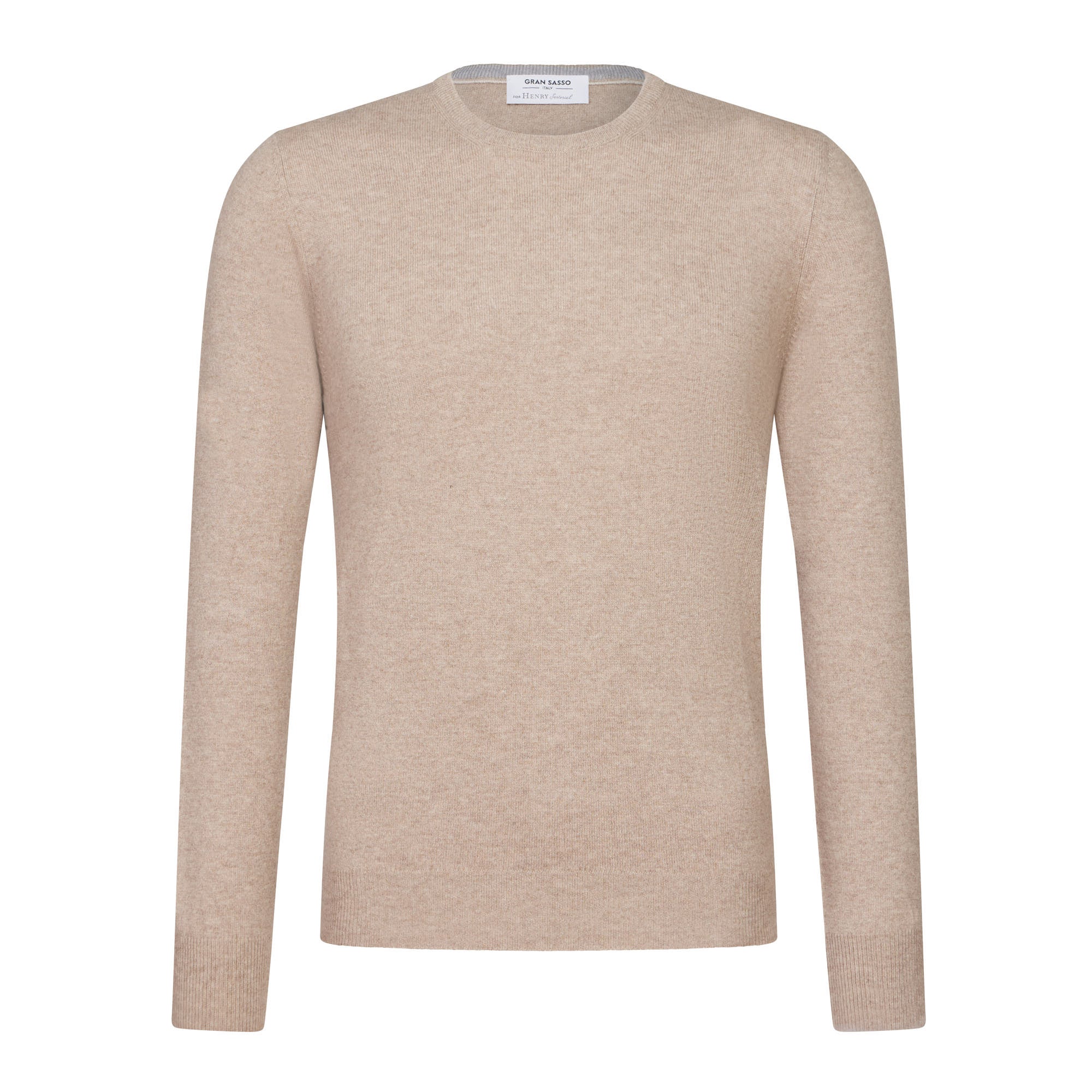 GRAN SASSO X HENRY SARTORIAL Crew Neck Knit NATURAL - Henry BucksKnitwear46AW24008 - NATL - 50
