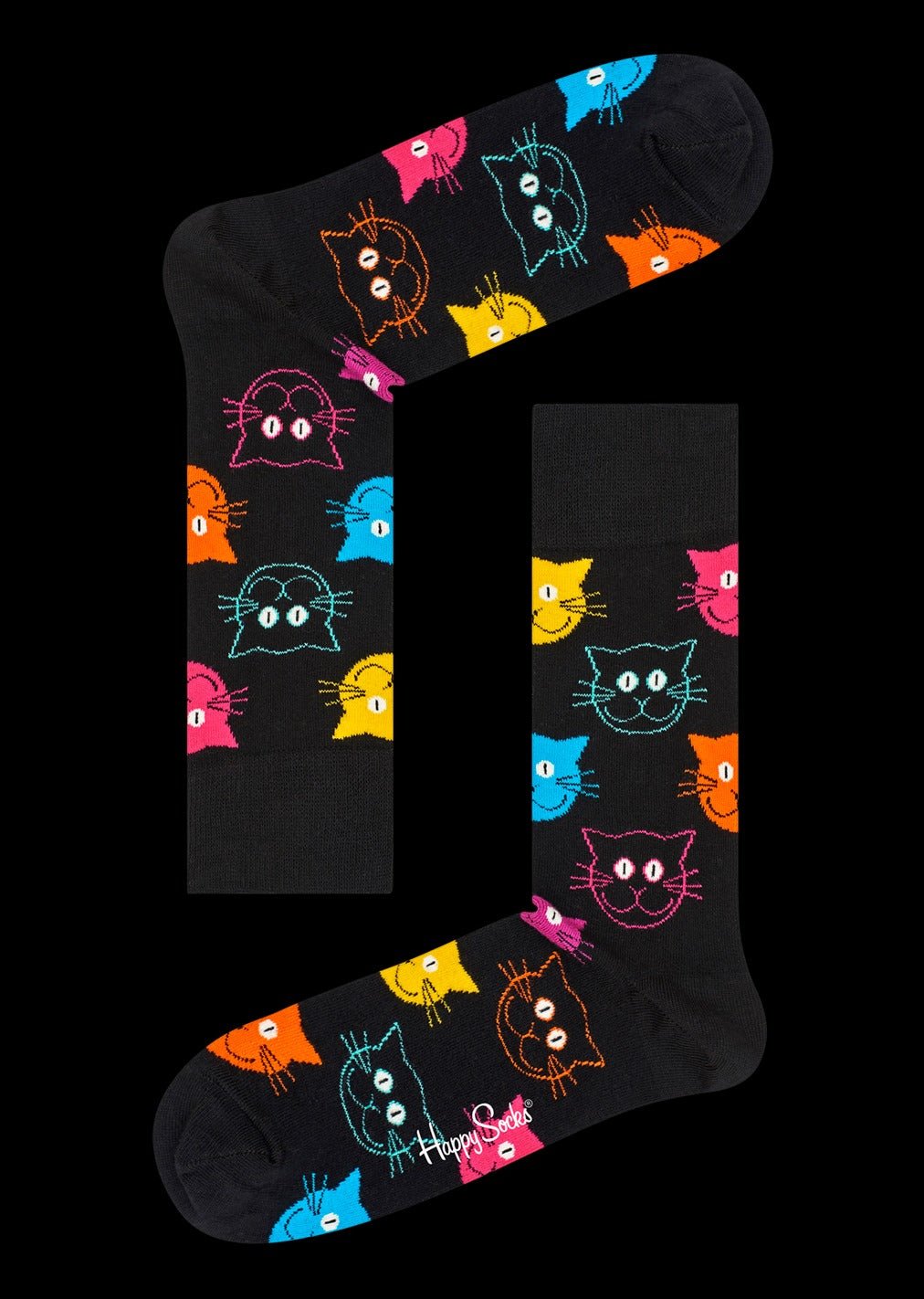 HAPPY SOCKS Cat Socks BLACK - Henry BucksFASHION ACCESSORIES58XS220067 - BLCK - 36 - 40