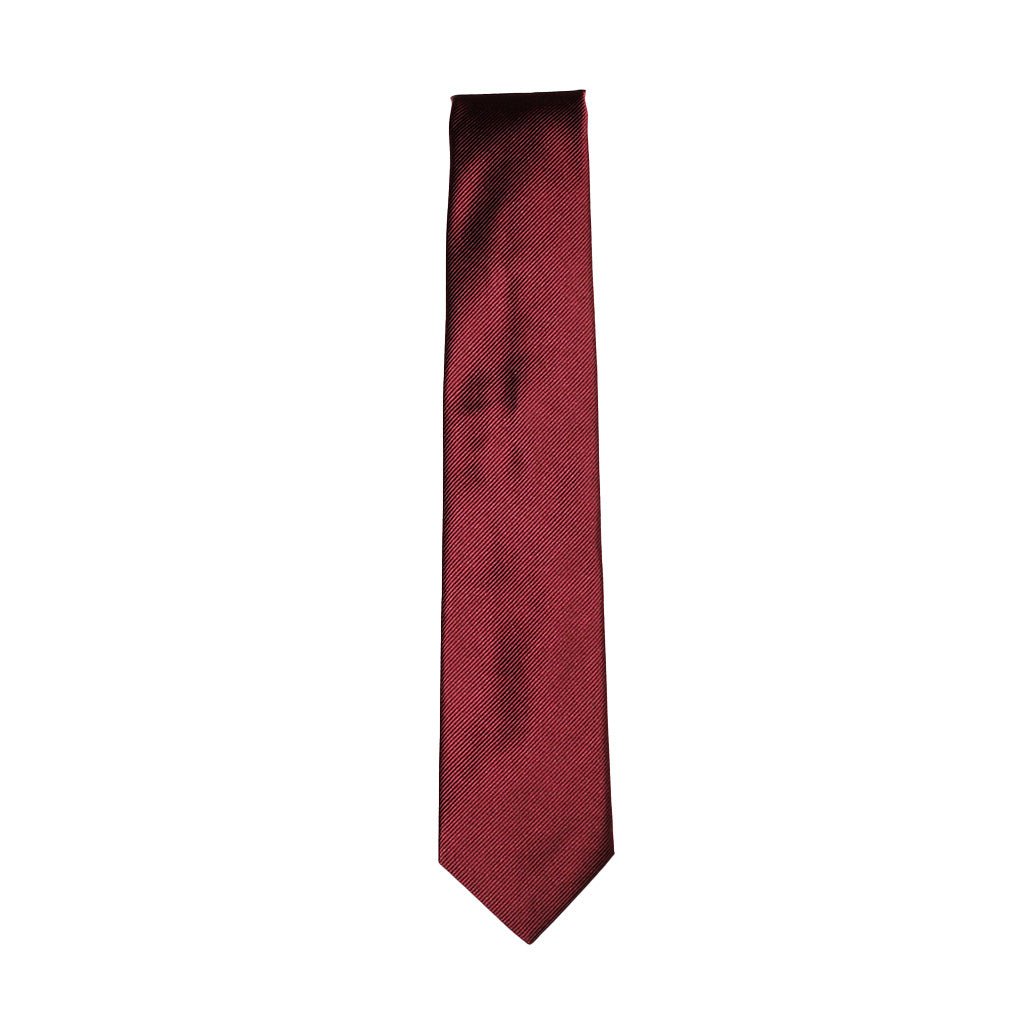 HEMLEY Micro Stripe Silk Tie DARK RED - Henry Bucks