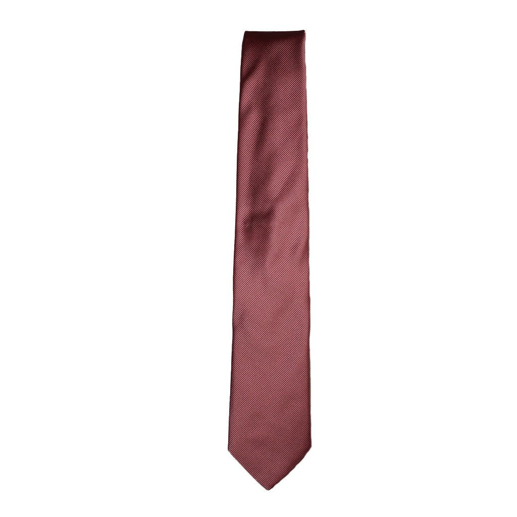 HEMLEY Micro Stripe Silk Tie RED - Henry Bucks