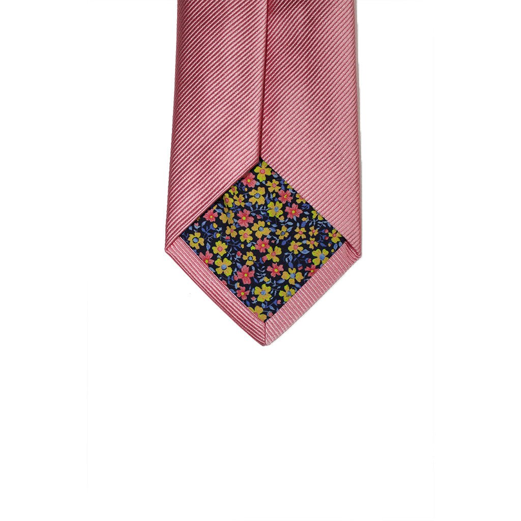 HEMLEY Micro Stripe Silk Tie RED - Henry Bucks