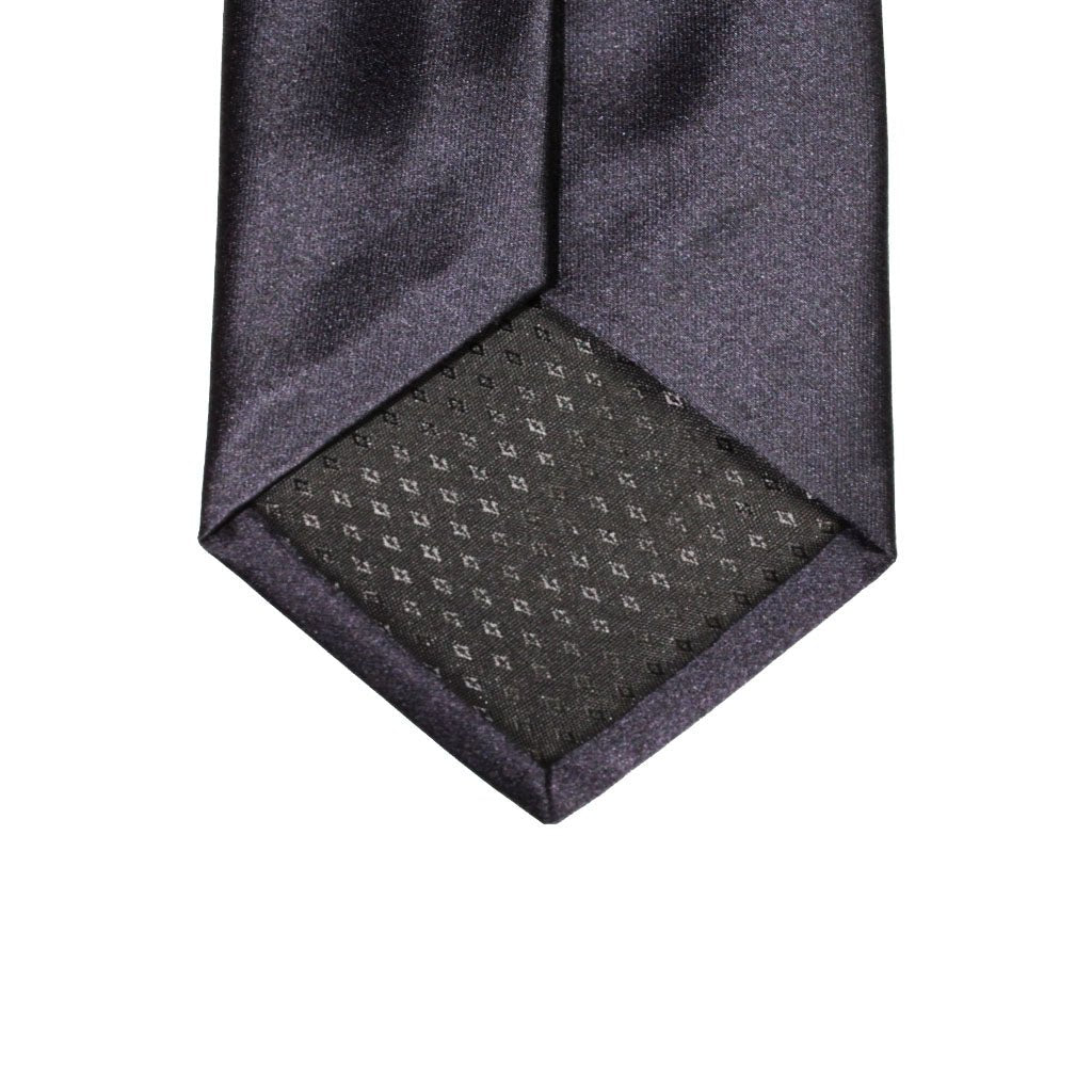 HEMLEY Plain Silk Tie DARK NAVY - Henry Bucks