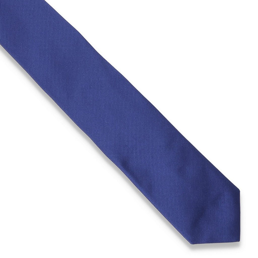 HEMLEY Silk Plain Tie BLUE - Henry Bucks