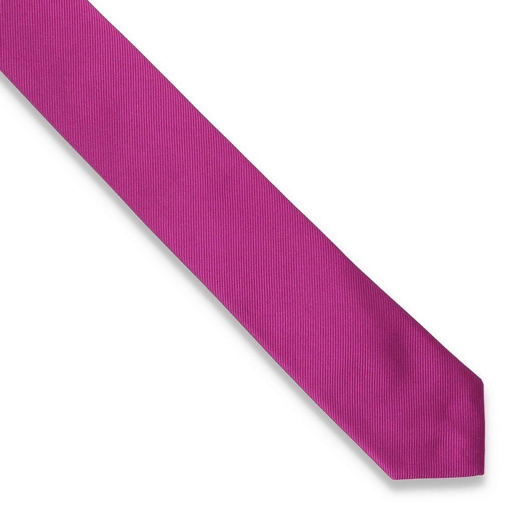 HEMLEY Silk Plain Tie FUSCHIA - Henry Bucks