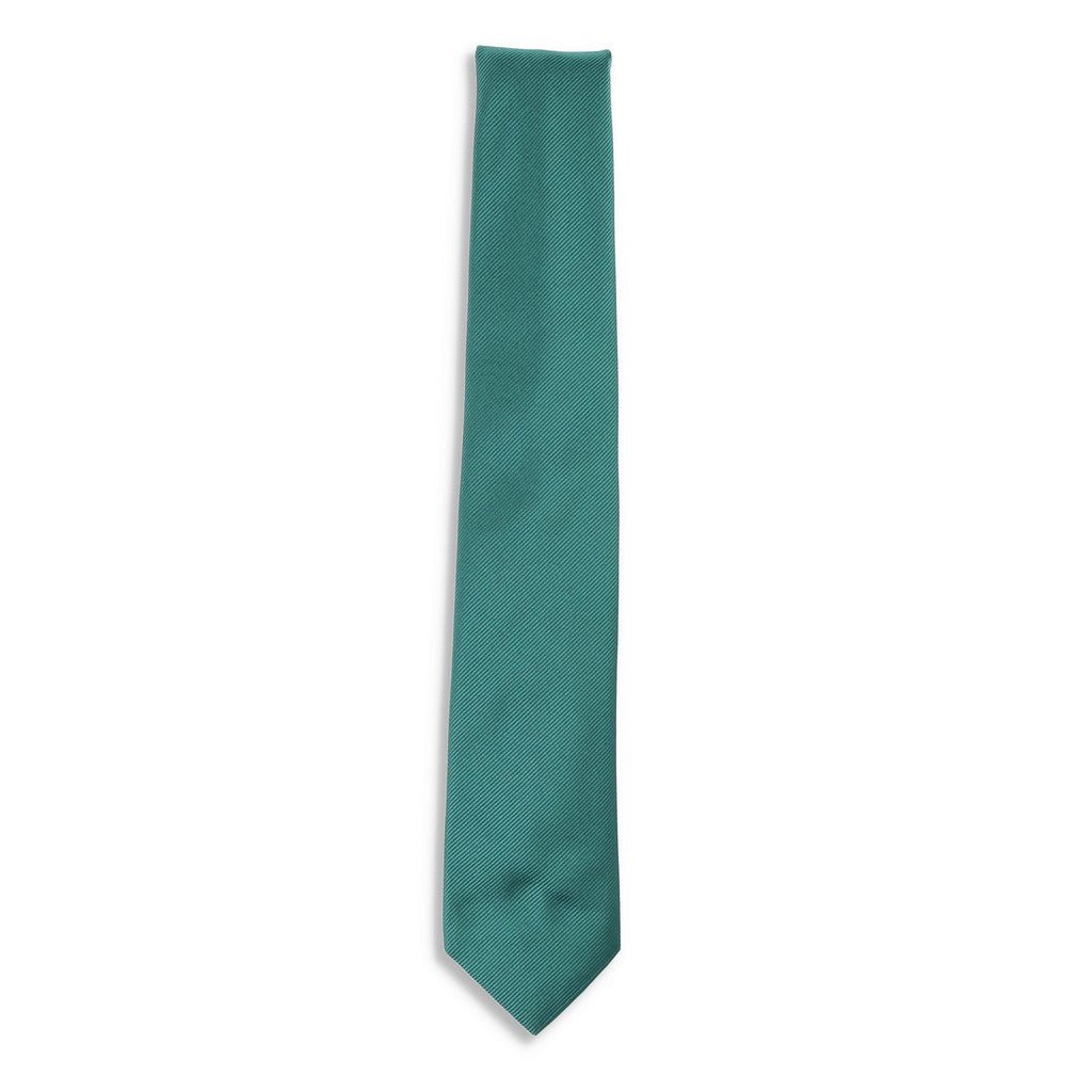 HEMLEY Silk Plain Tie GREEN - Henry Bucks
