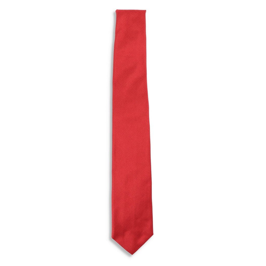 HEMLEY Silk Plain Tie RED - Henry Bucks