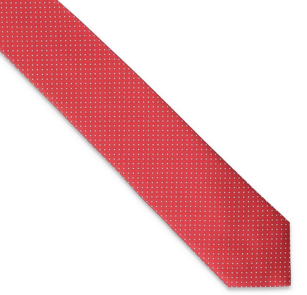 HEMLEY Silk Spot Tie RED - Henry Bucks