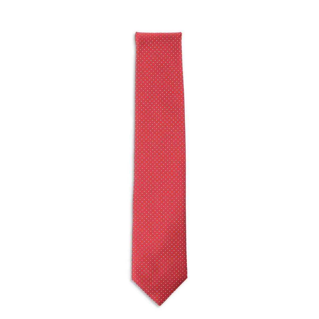 HEMLEY Silk Spot Tie RED - Henry Bucks