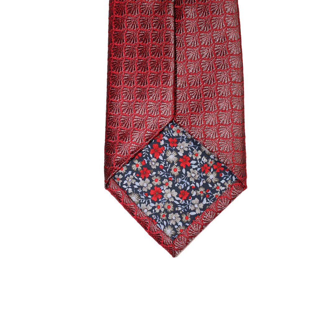 HEMLEY Textured Silk Tie RED - Henry Bucks