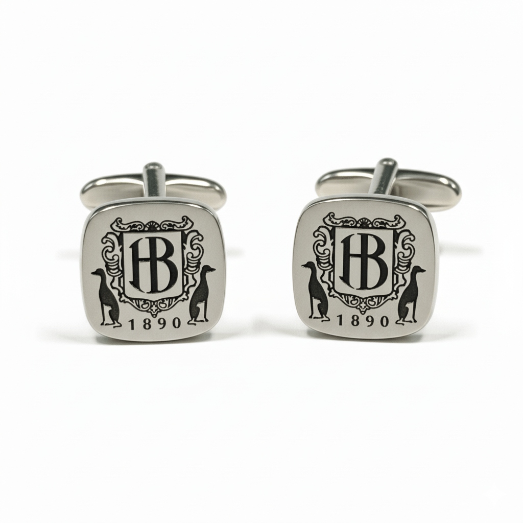 HENRY BUCKS 135 Year Platinum Sterling Cufflink SILVER - Henry Bucks