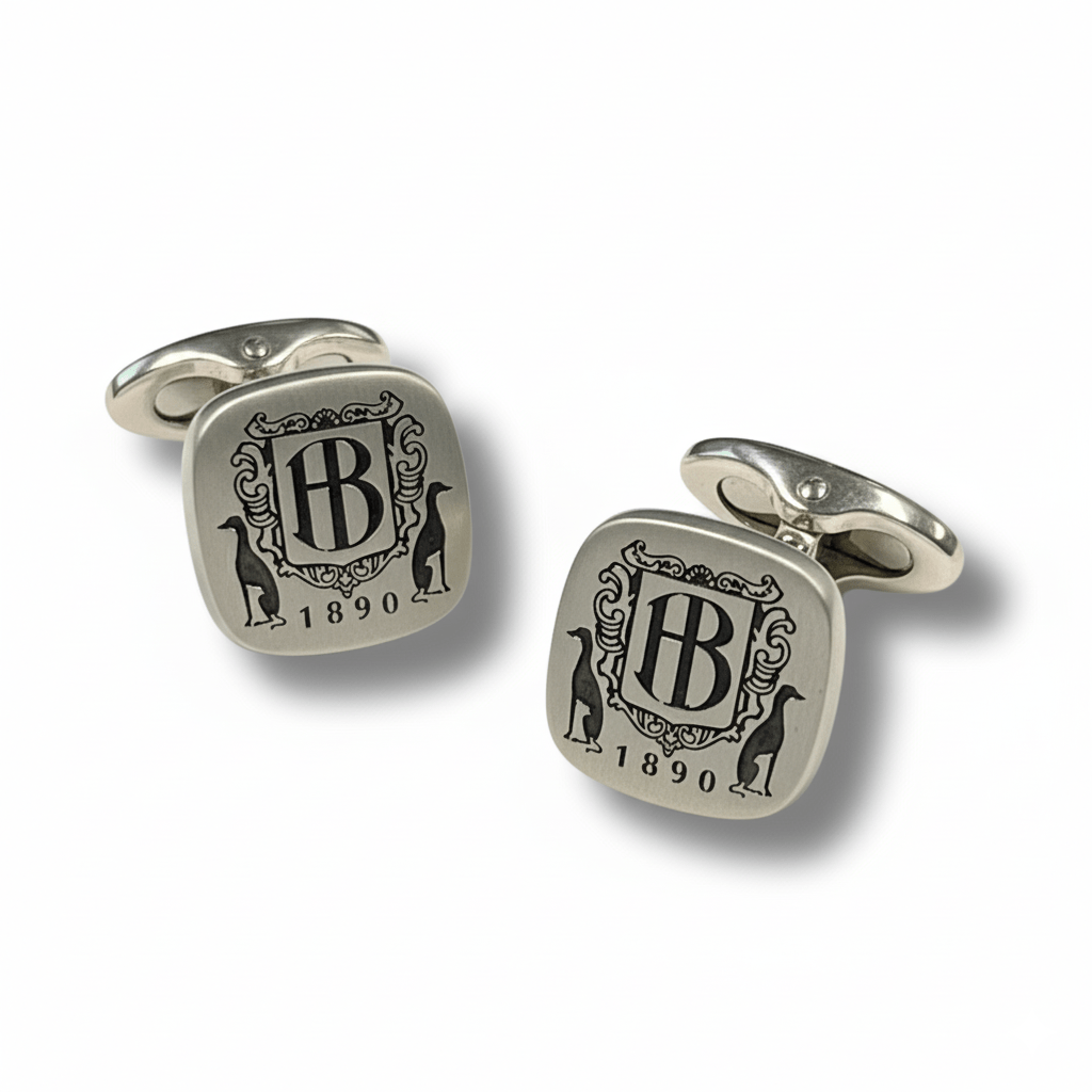HENRY BUCKS 135 Year Platinum Sterling Cufflink SILVER - Henry Bucks