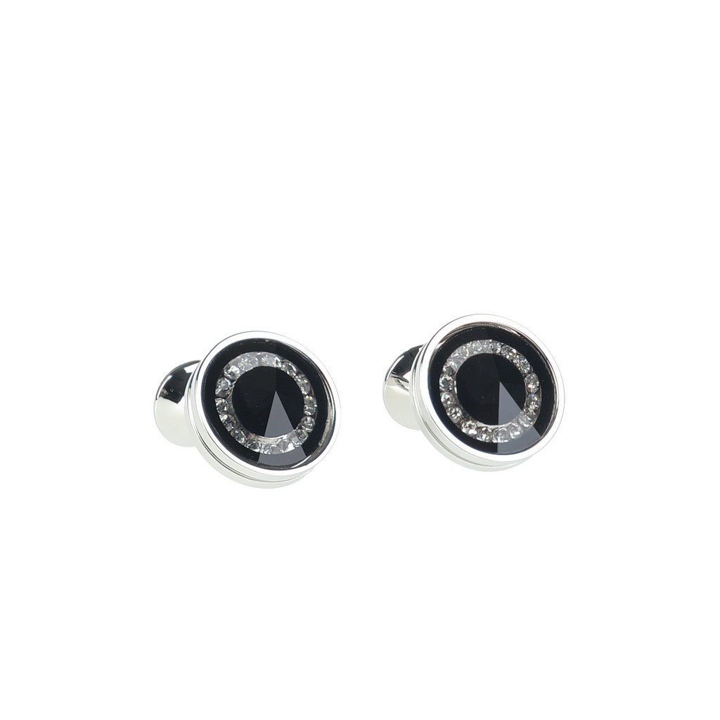 HENRY BUCKS Brass Cufflink SILVER/BLACK - Henry Bucks