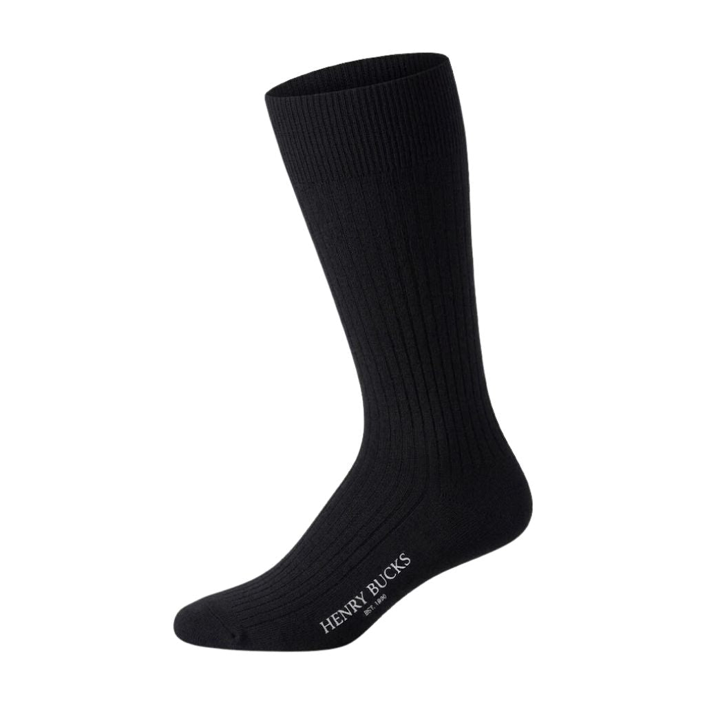 HENRY BUCKS Cotton Business Socks 3 Pack BLACK - Henry Bucks