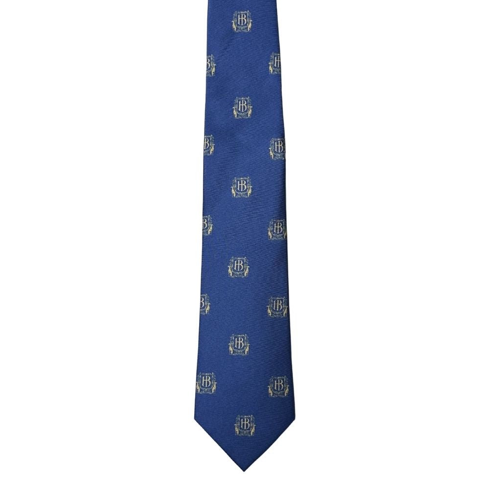 HENRY BUCKS Crest Print Tie NAVY - Henry Bucks