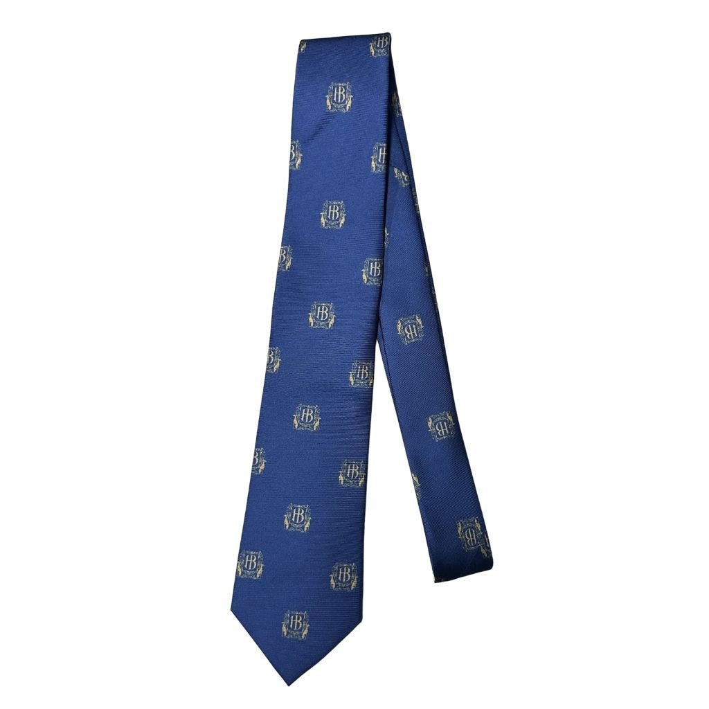 HENRY BUCKS Crest Print Tie NAVY - Henry Bucks