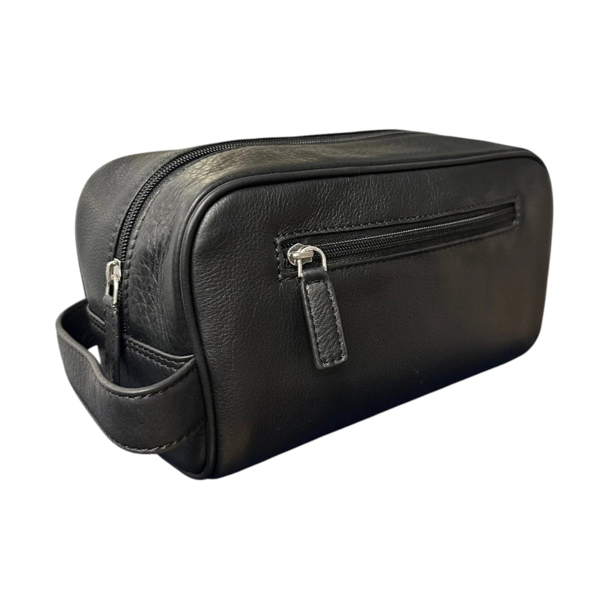 HENRY BUCKS Leather Toiletry Bag BLACK - Henry Bucks