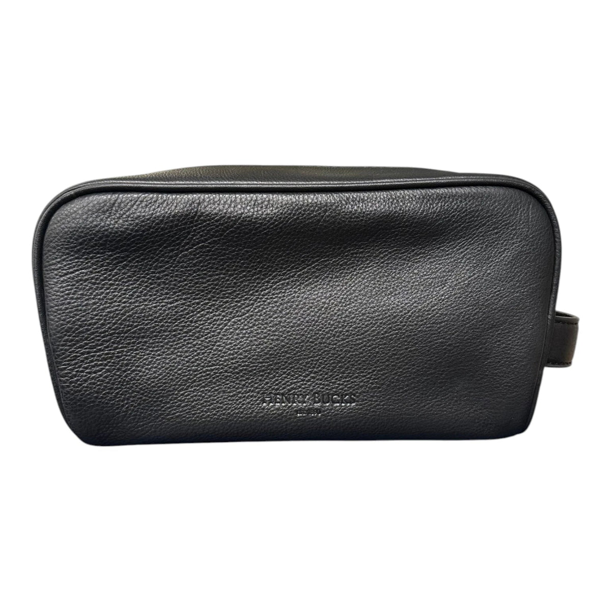 HENRY BUCKS Leather Toiletry Bag BLACK - Henry Bucks