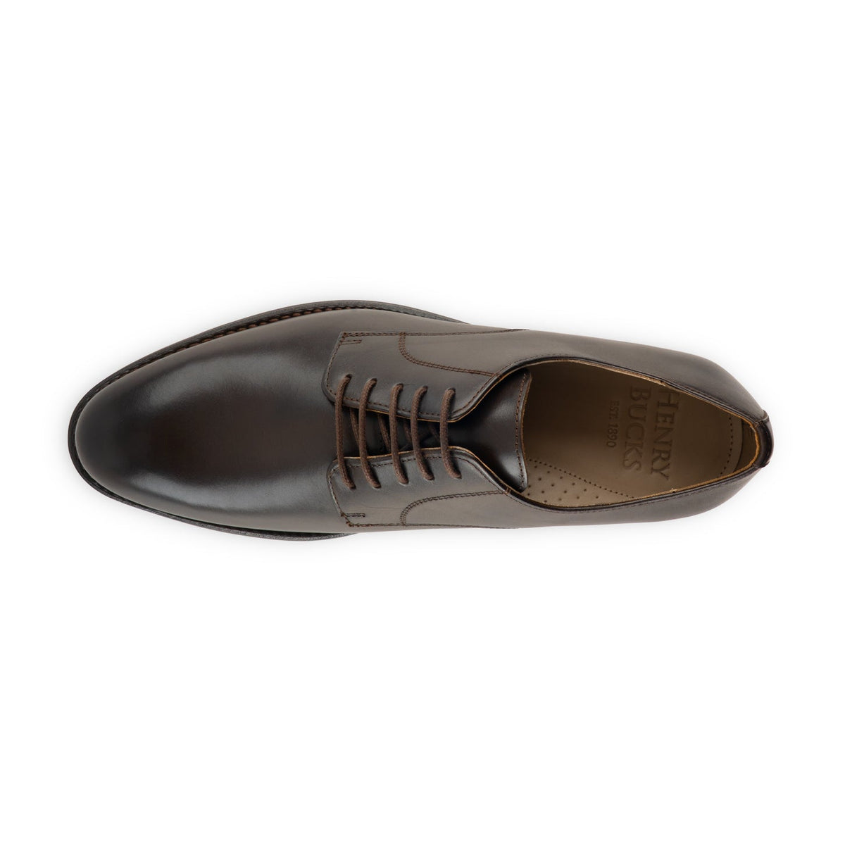 HENRY BUCKS London Derby Rubber Sole DARK BROWN - Henry Bucks