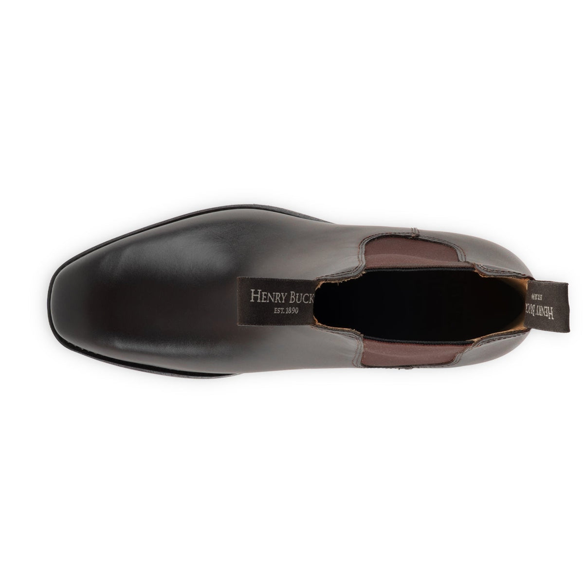 HENRY BUCKS Melbourne Chelsea Boot Rubber Sole DARK BROWN - Henry Bucks