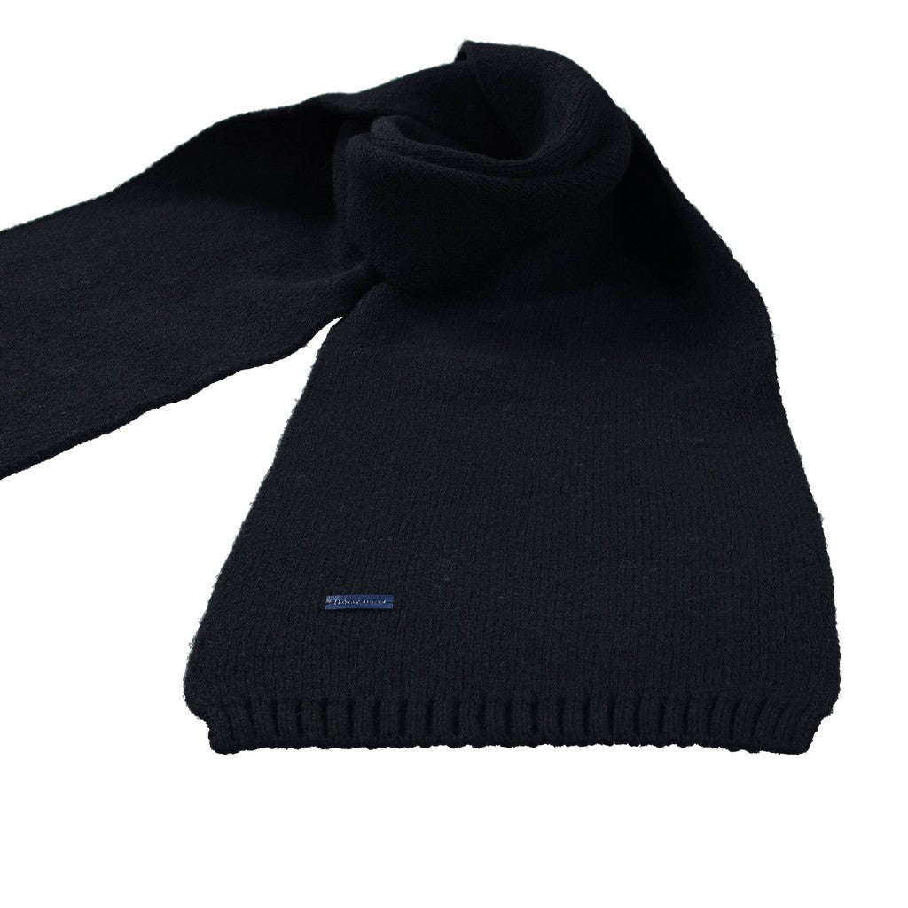 HENRY BUCKS Merino Wool Scarf BLACK - Henry Bucks