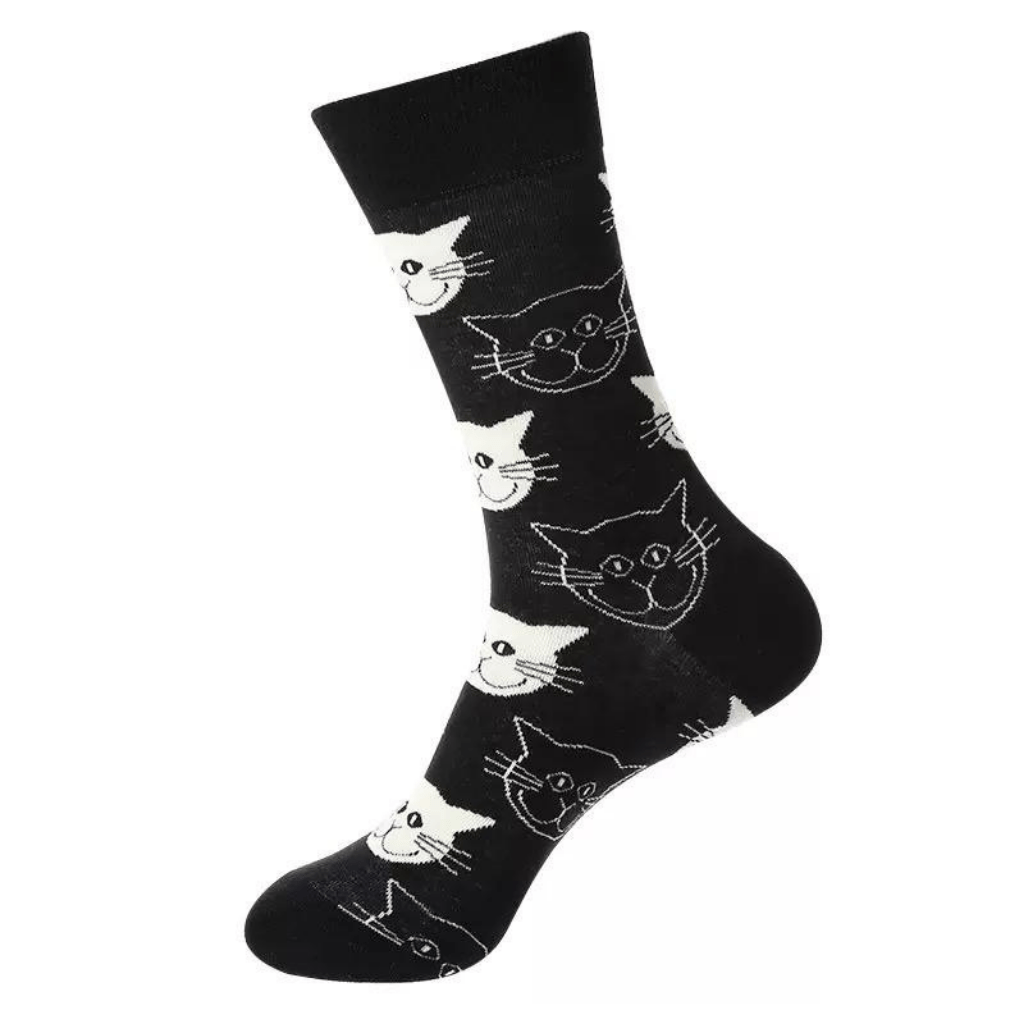 HENRY BUCKS Novelty Cotton Socks BLACK CAT - Henry Bucks