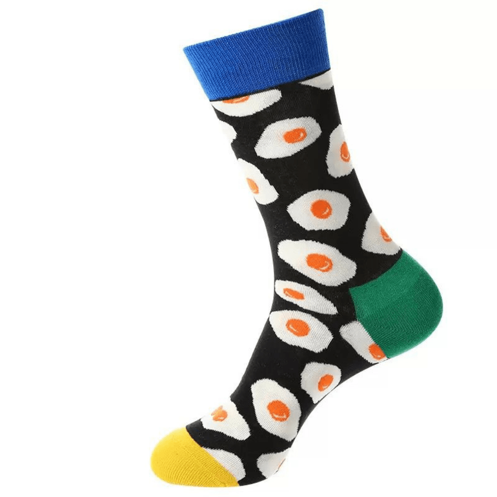 HENRY BUCKS Novelty Cotton Socks BLACK EGG - Henry Bucks