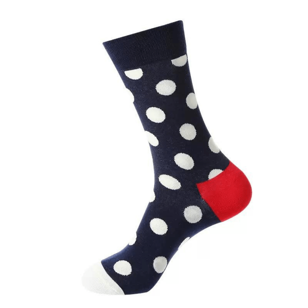 HENRY BUCKS Novelty Cotton Socks BLACK POLKA DOT - Henry Bucks