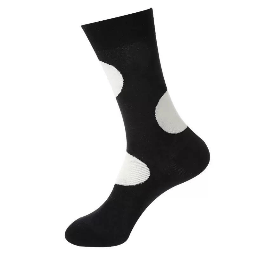HENRY BUCKS Novelty Cotton Socks BLACK SPOT - Henry Bucks