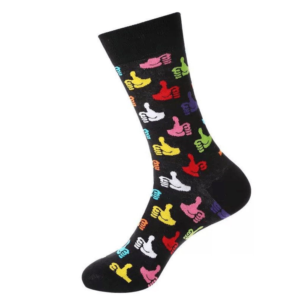 HENRY BUCKS Novelty Cotton Socks BLACK THUMBS - Henry Bucks
