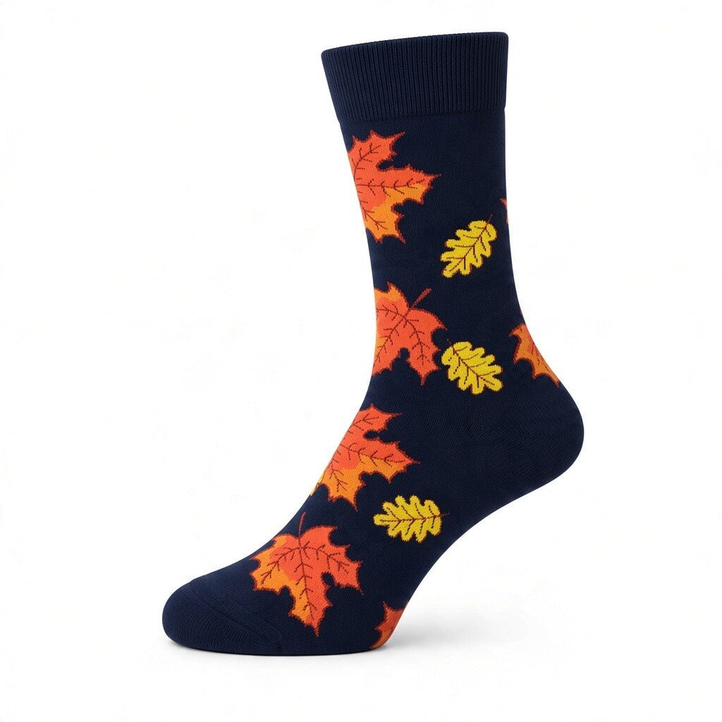HENRY BUCKS Novelty Cotton Socks BLACK/ORANGE - Henry Bucks