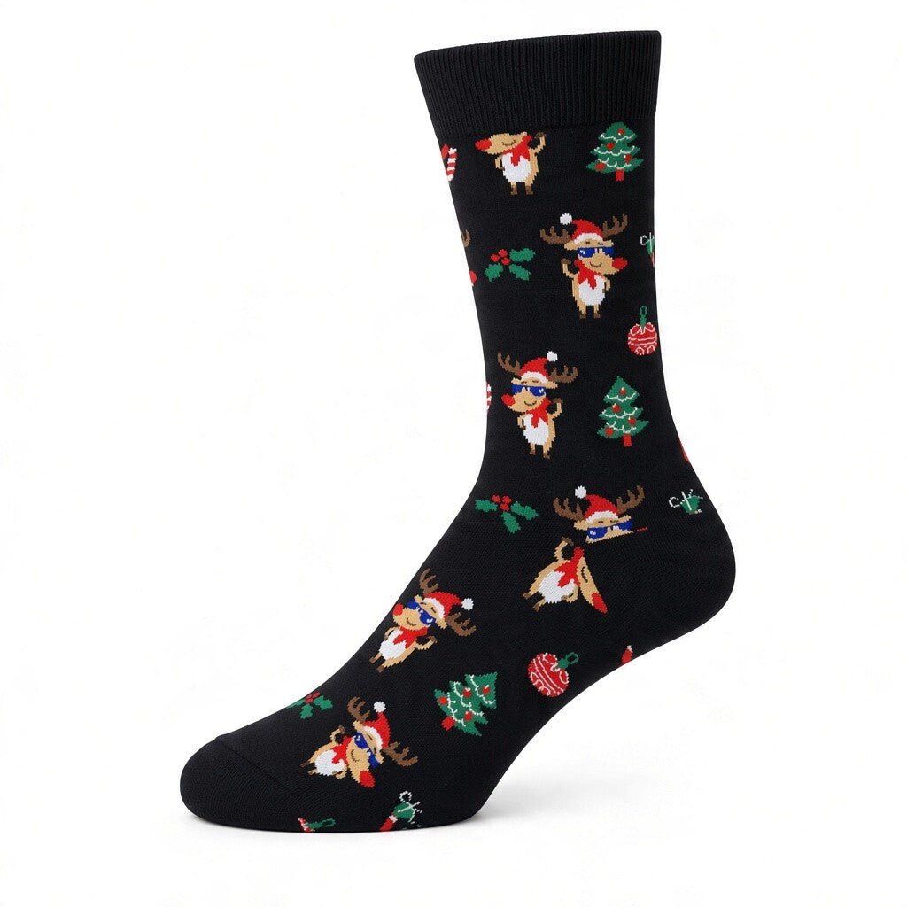 HENRY BUCKS Novelty Cotton Socks BLACK/RED - Henry Bucks