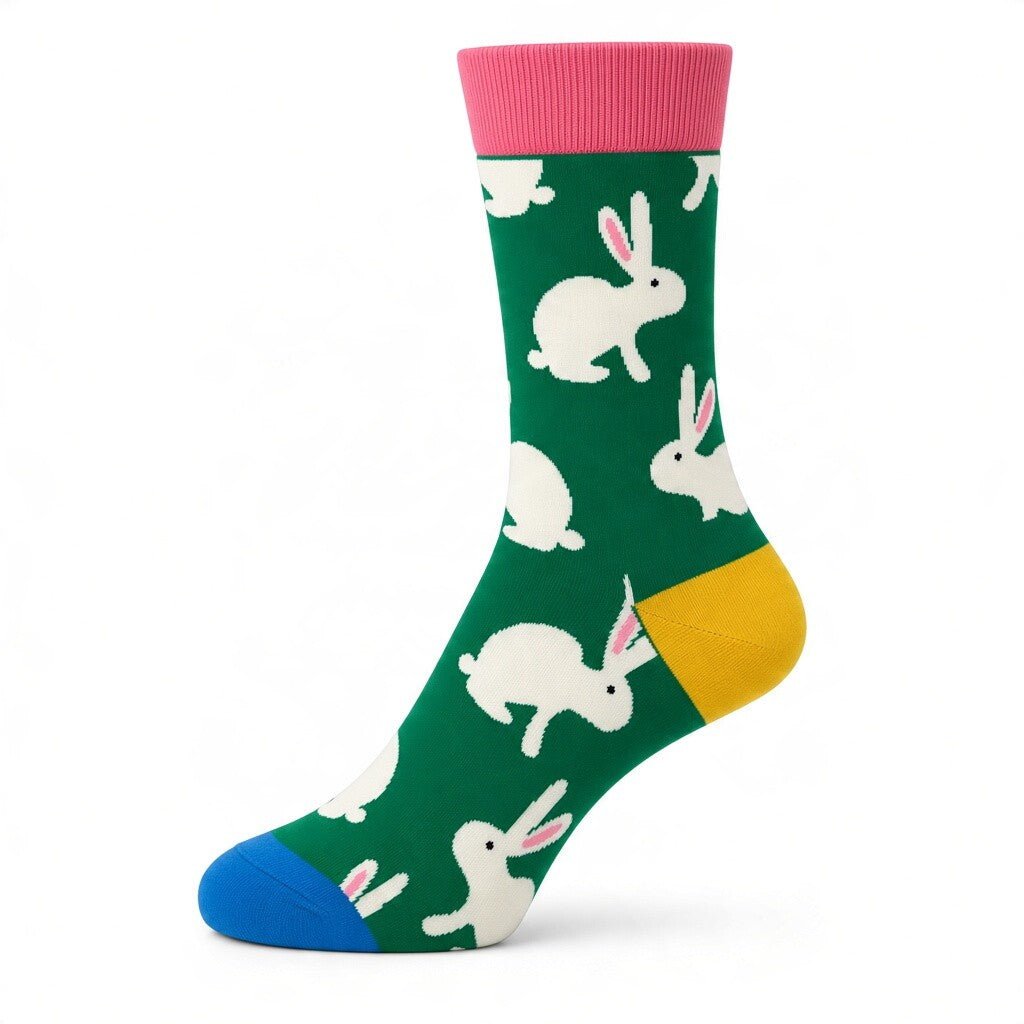 HENRY BUCKS Novelty Cotton Socks GREEN - Henry Bucks