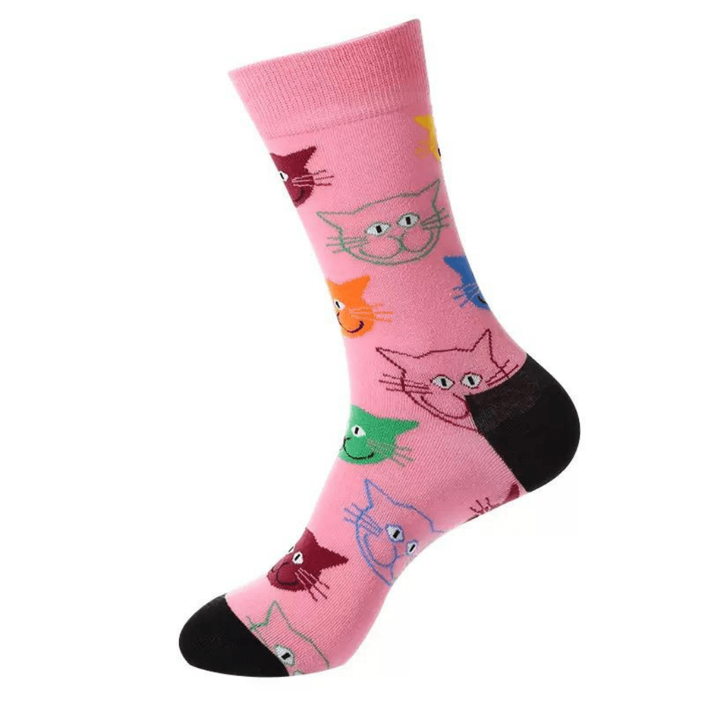 HENRY BUCKS Novelty Cotton Socks PINK/MULTI - Henry Bucks