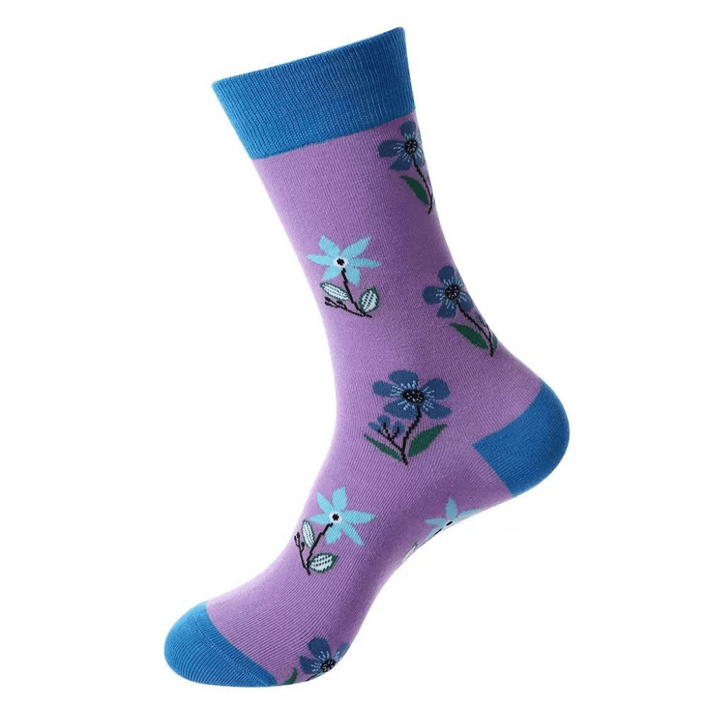 HENRY BUCKS Novelty Cotton Socks PURPLE/BLUE - Henry Bucks