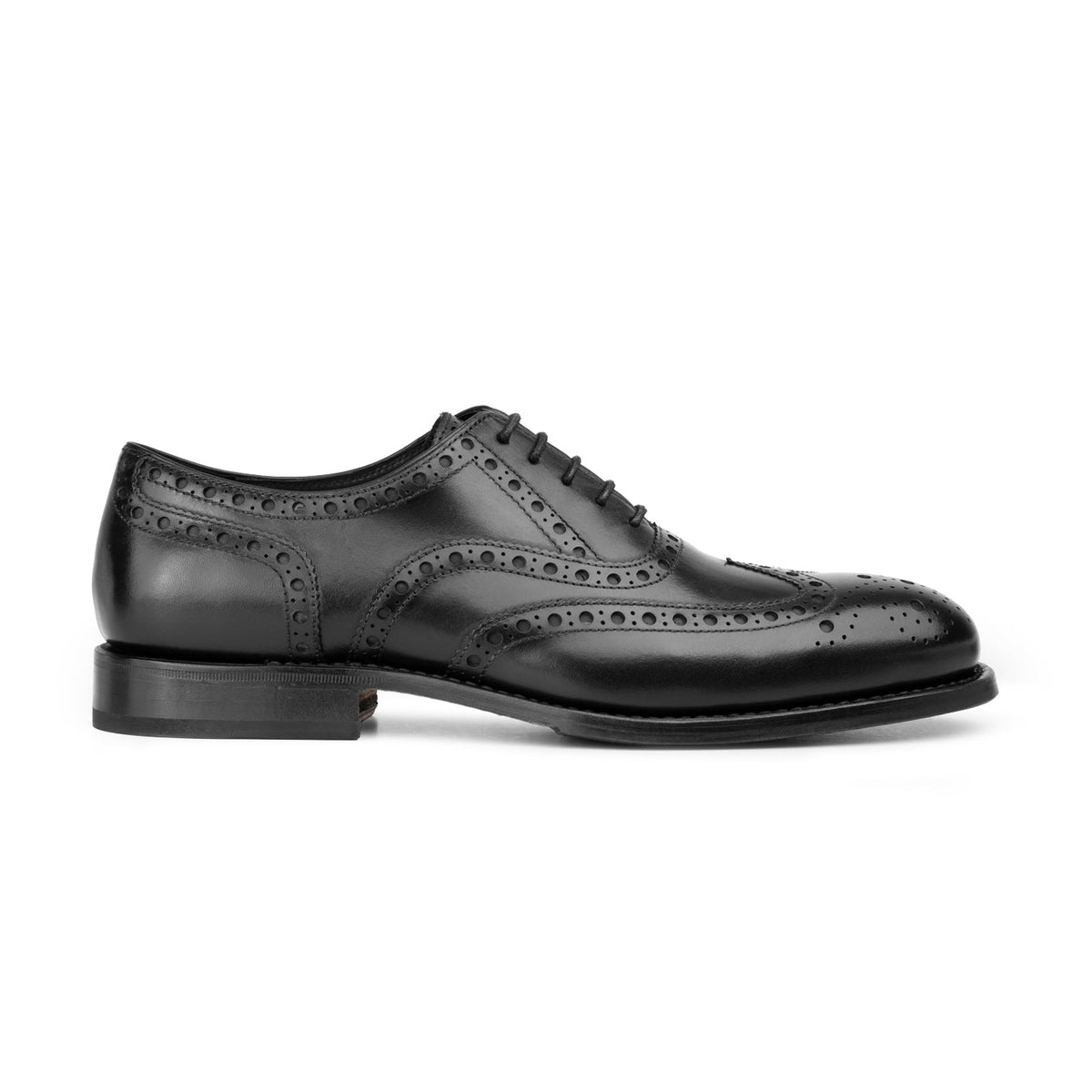 HENRY BUCKS Oxford Brogue Leather Sole BLACK - Henry Bucks