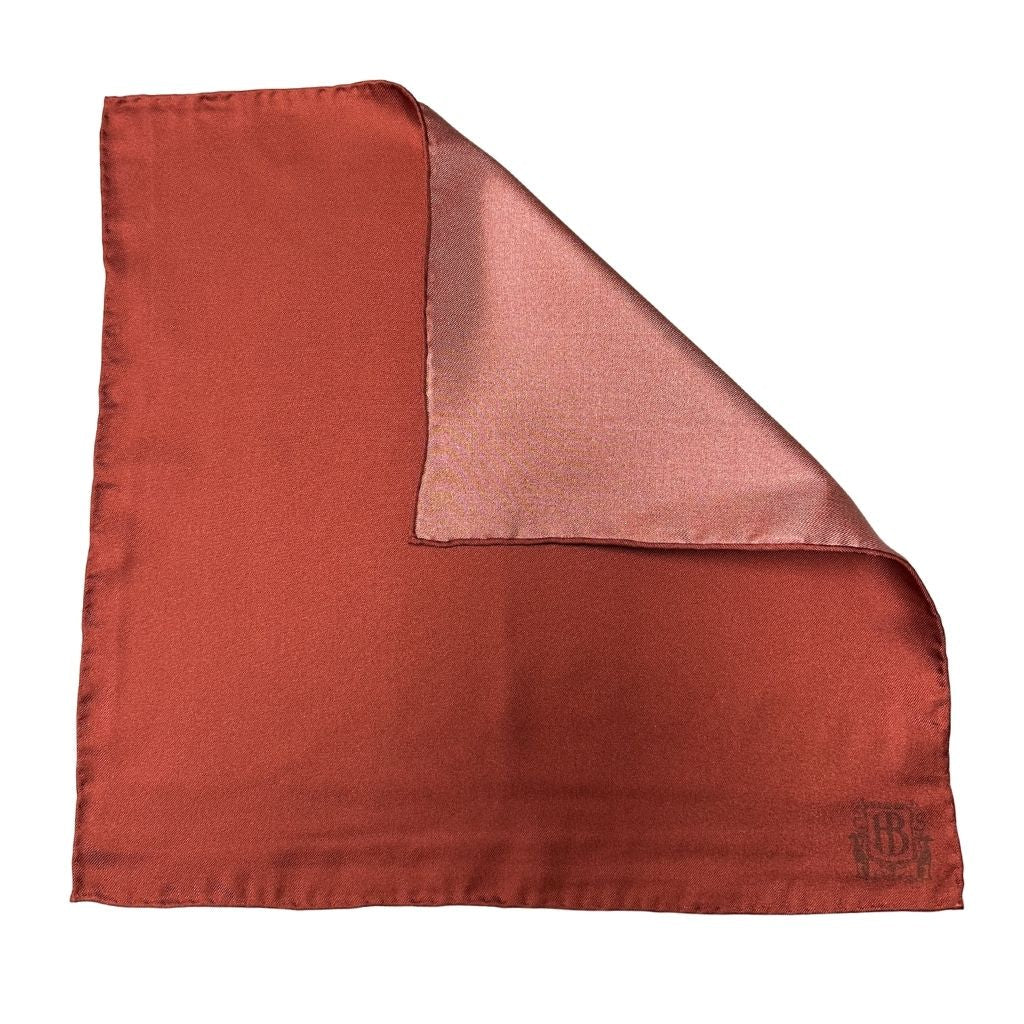 HENRY BUCKS Plain Crest Pocket Square BURGUNDY - Henry Bucks
