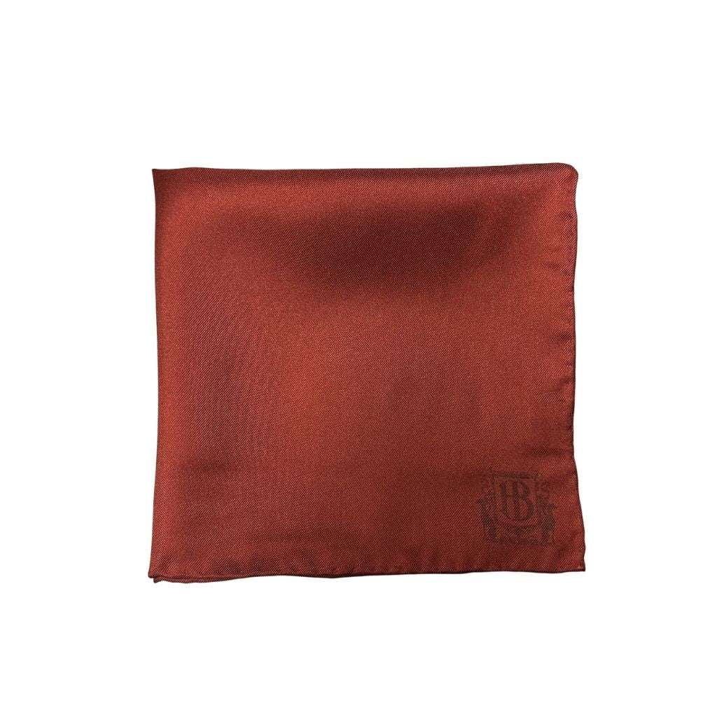 HENRY BUCKS Plain Crest Pocket Square BURGUNDY - Henry Bucks