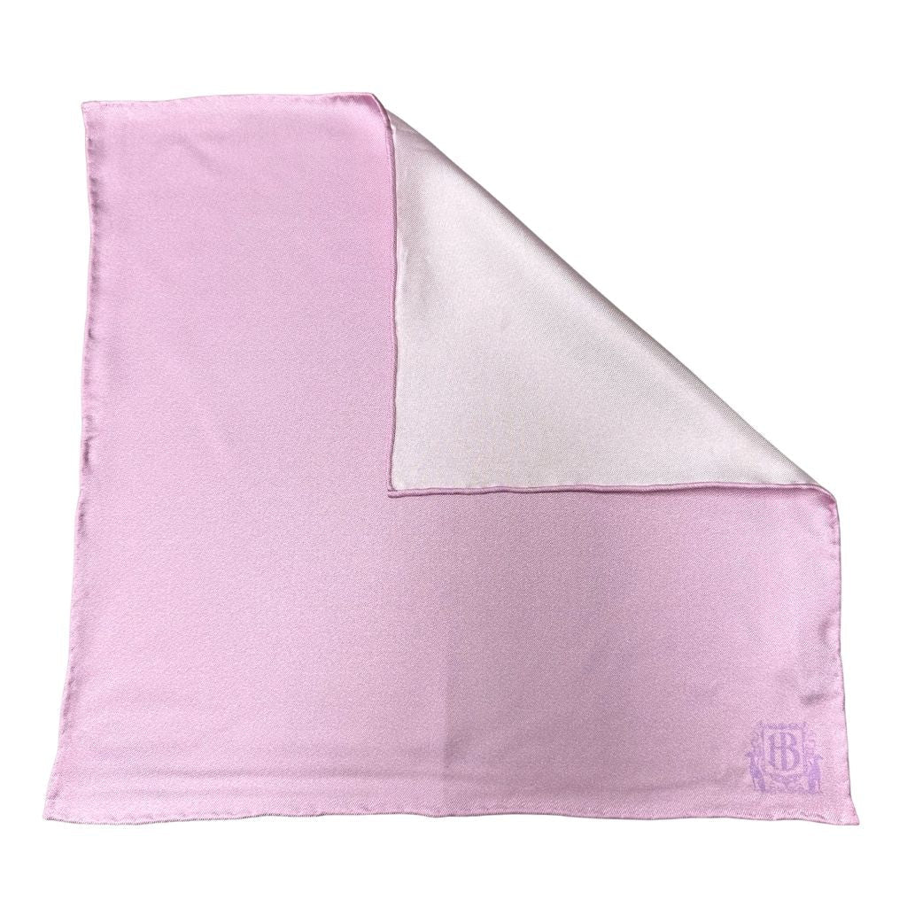 HENRY BUCKS Plain Crest Pocket Square LIGHT PINK - Henry Bucks