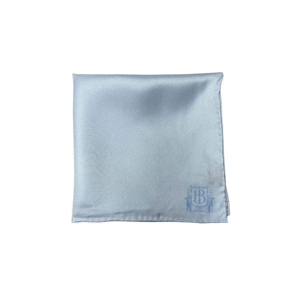 HENRY BUCKS Plain Crest Pocket Square SKY - Henry Bucks