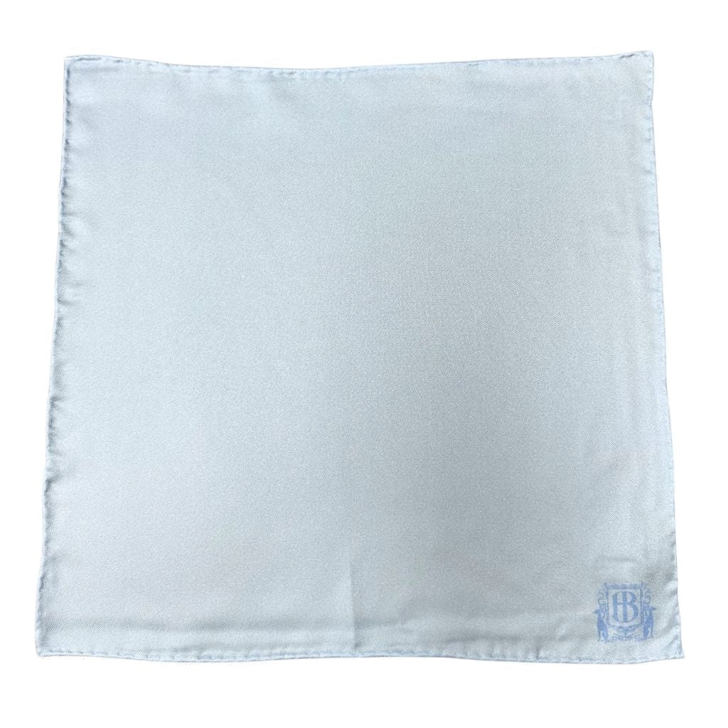 HENRY BUCKS Plain Crest Pocket Square SKY - Henry Bucks