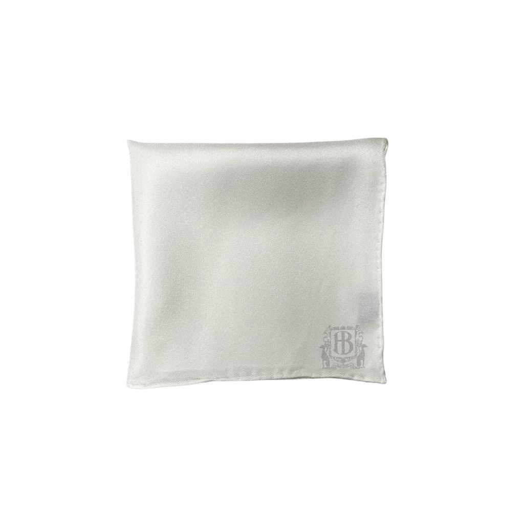 HENRY BUCKS Plain Crest Pocket Square WHITE - Henry Bucks