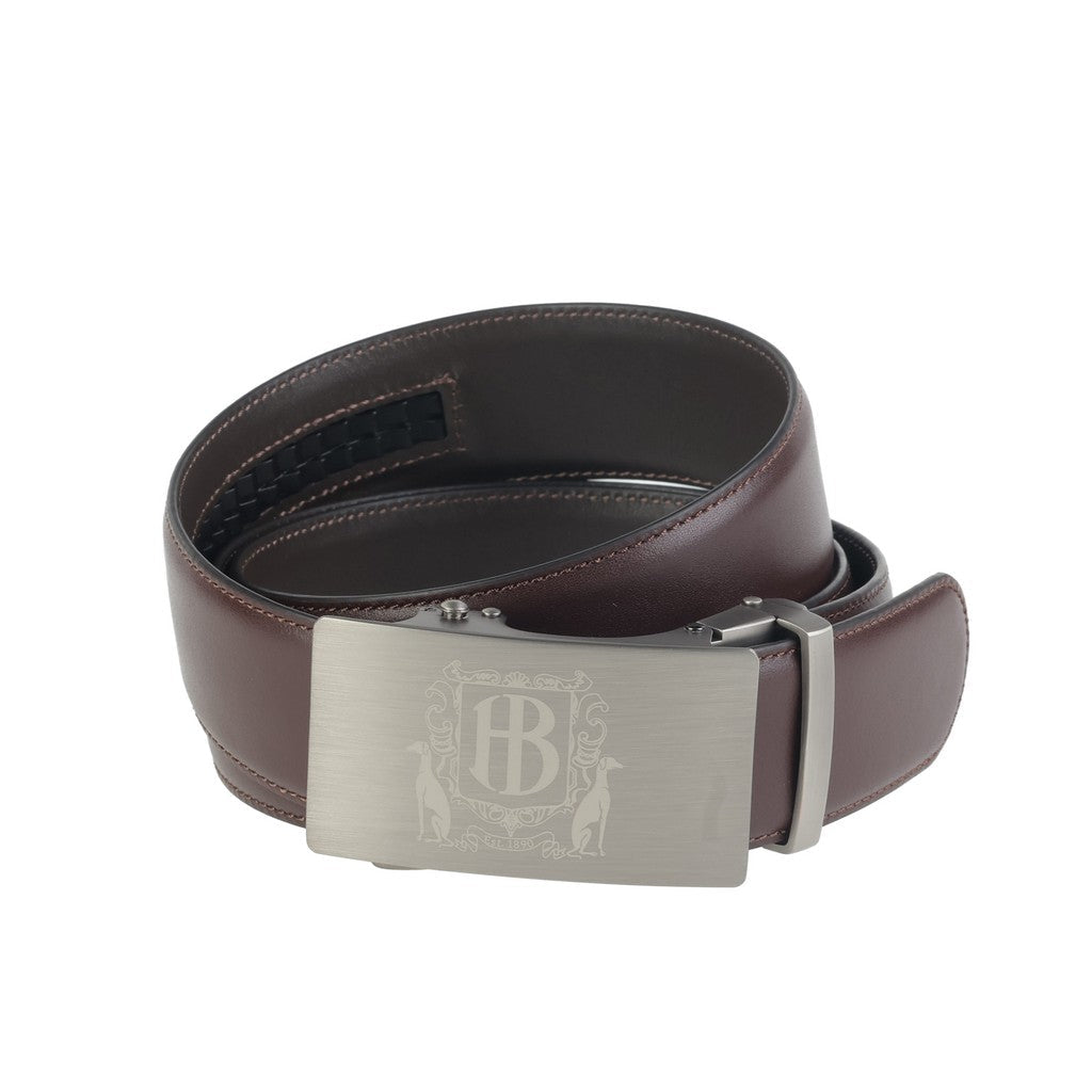 HENRY BUCKS Self Adjustable Belt Box DARK BROWN - Henry Bucks