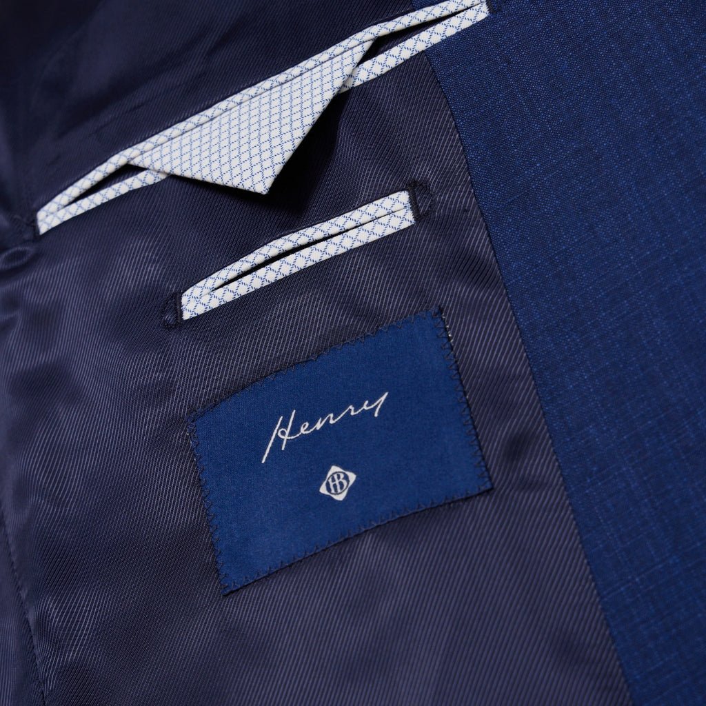 HENRY BUCKS Single Breasted Notch Business Suit BLUE REG - Henry Bucks