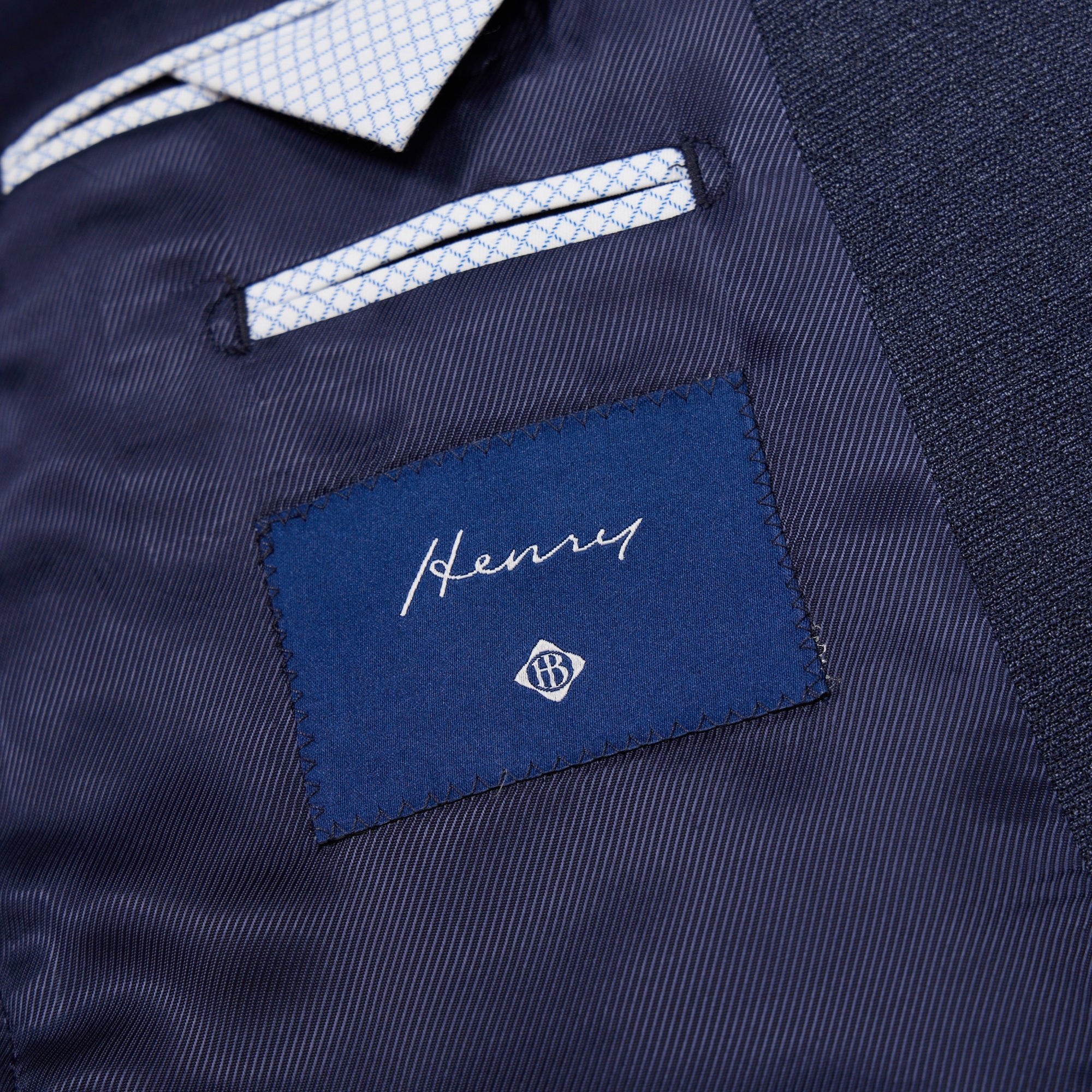 HENRY BUCKS Single Breasted Notch Business Suit NAVY REG - Henry Bucks