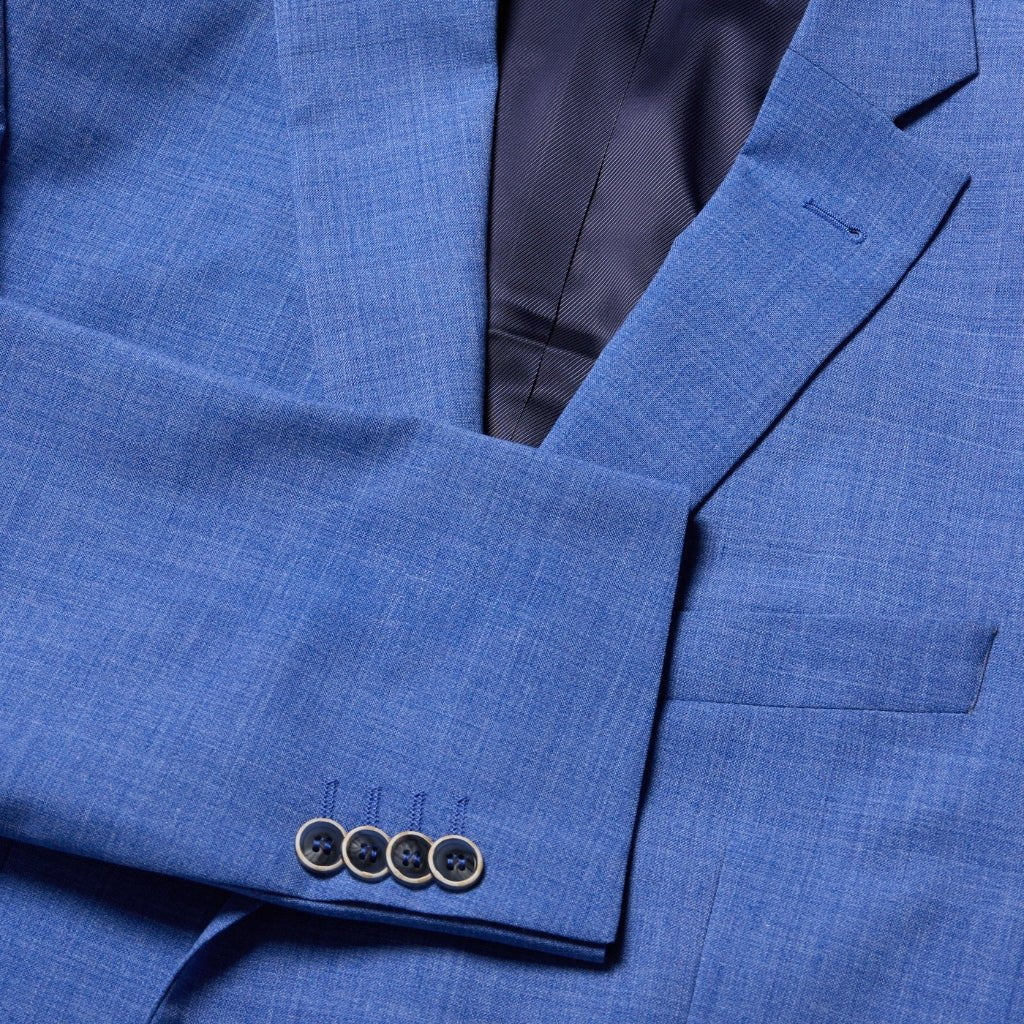 HENRY BUCKS Single Breasted Plain Business Suit BLUE GREY REG - Henry Bucks