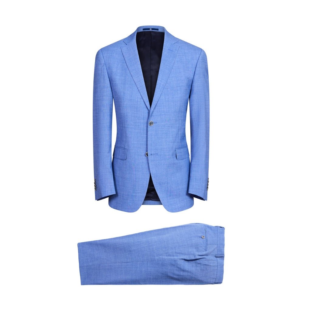 HENRY BUCKS Single Breasted Plain Business Suit BLUE GREY REG - Henry Bucks