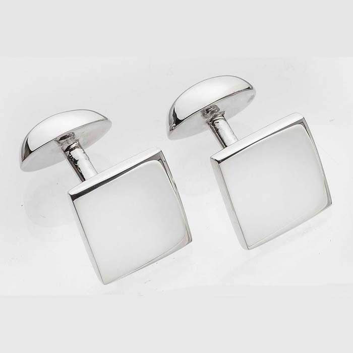 Henry Bucks Sterling Silver Square Cufflinks - Henry Bucks