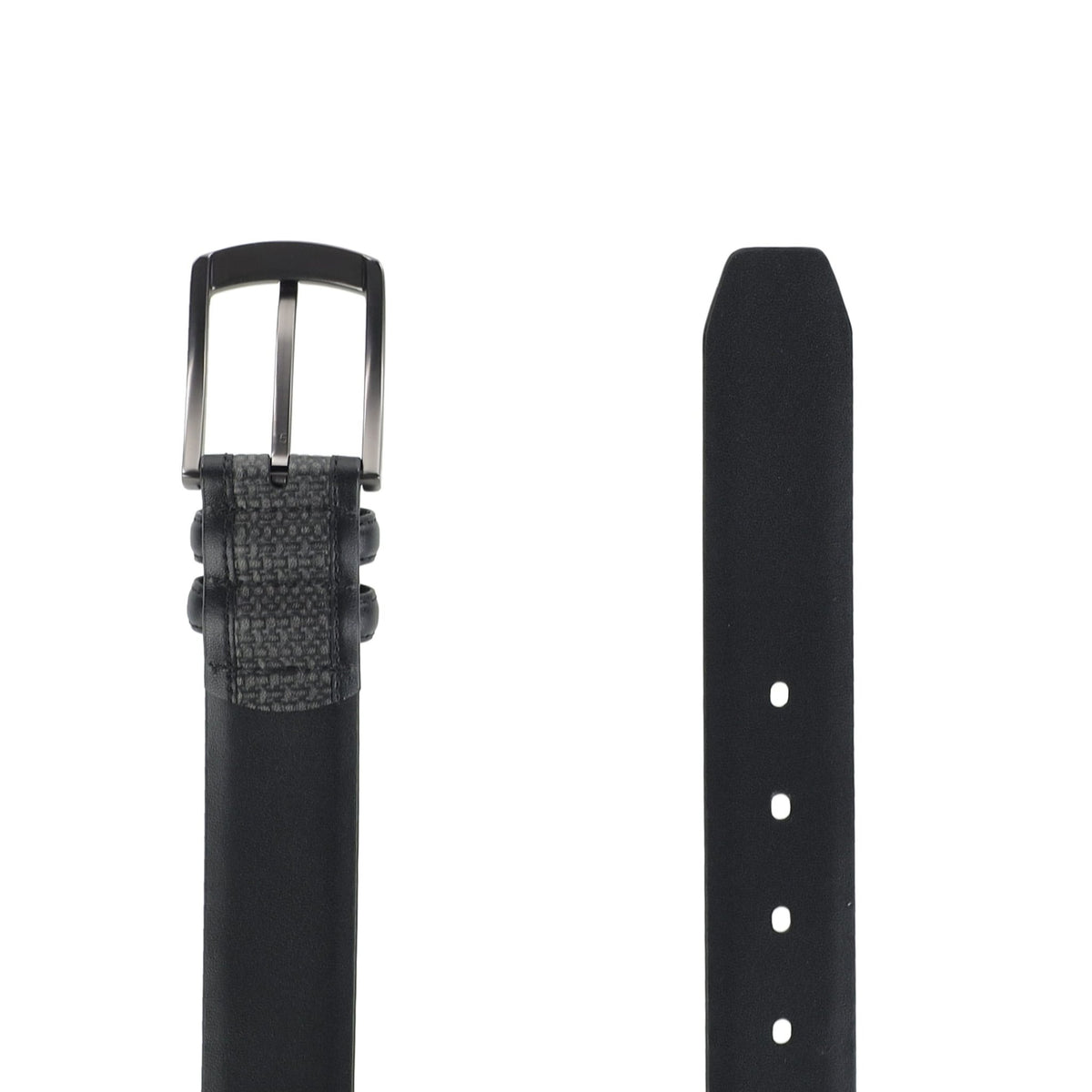 HENRY BUCKS Textured Basket Weave Belt BLACK - Henry Bucks