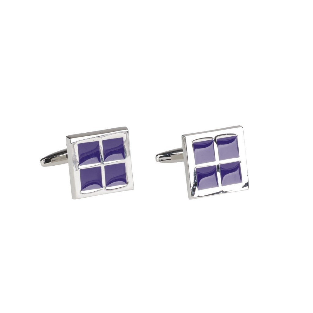 HENRY BUCKS Window Cufflink SILVER/BLUE - Henry Bucks