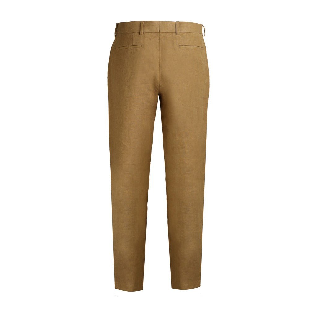 HENRY Linen Tailored Chino CAMEL - Henry Bucks